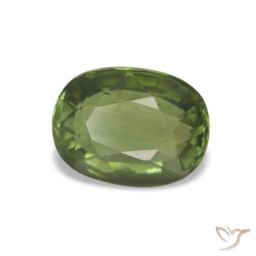 1.44 ct Green Tourmaline Stone, Natural Tourmaline in Cushion-Cut Shape for Sale