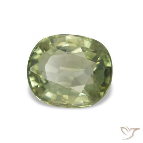1.86 ct Green Tourmaline Stone, Natural Tourmaline in Cushion-Cut Shape for Sale