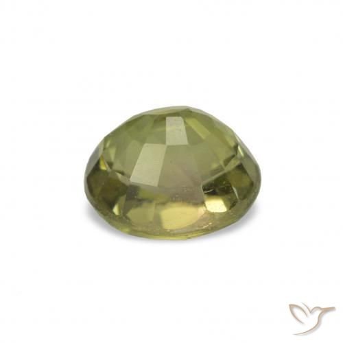 Tourmaline Gemstone in 6.9 x 6.2 mm Size for Sale, Tourmaline Stone in Warm Earthy Green Color