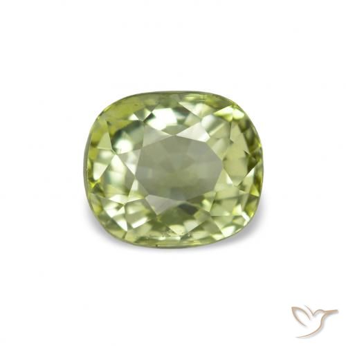 1.47 ct Green Tourmaline Gemstone, Tourmaline Gem in Cushion-Cut Shape for Sale.