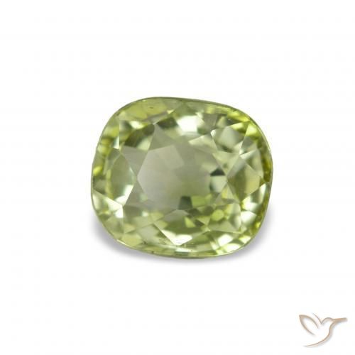 1.47 ct Green Tourmaline Stone, Natural Tourmaline in Cushion-Cut Shape for Sale