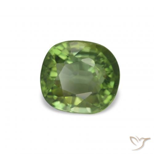 1.51 ct Green Tourmaline Stone, Natural Tourmaline in Cushion-Cut Shape for Sale