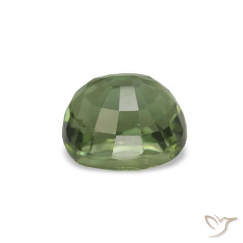 Tourmaline Gemstone in 6.6 x 6.1 mm Size for Sale, Tourmaline Stone in Medium Green Color