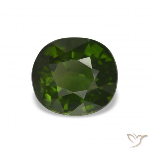 1.82 ct Green Tourmaline Stone, Natural Tourmaline in Oval Facet Shape for Sale