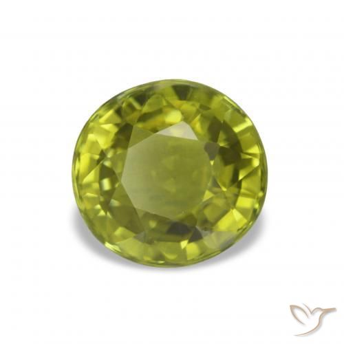 1.64 ct Green Tourmaline Stone, Natural Tourmaline in Oval Facet Shape for Sale