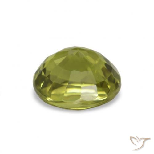 Tourmaline Gemstone in 7.2 x 6.9 mm Size for Sale, Tourmaline Stone in Warm Earthy Green Color