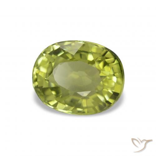 1.50 ct Green Tourmaline Stone, Natural Tourmaline in Oval Facet Shape for Sale
