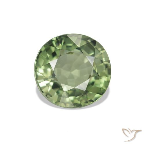 1.27ct Warm Green Tourmaline, Round, VVS