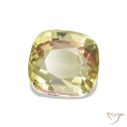 1.78 ct Yellow Tourmaline Stone, Natural Tourmaline in Cushion-Cut Shape for Sale