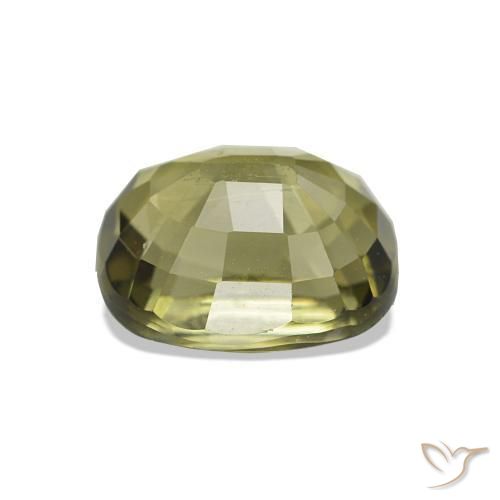 Tourmaline Gemstone in 7.6 x 6.3 mm Size for Sale, Tourmaline Stone in Warm Earthy Green Color