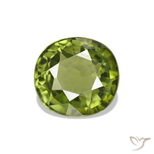 1.42ct Medium Green Tourmaline, Oval, VS