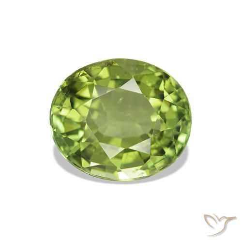 1.73ct Warm Green Tourmaline Gemstones, Oval, VS-SI