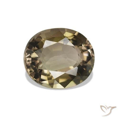 1.79 ct Brown Tourmaline Gemstone, Tourmaline Gem in Oval Facet Shape for Sale.