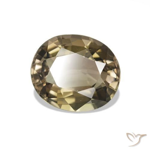 1.79 ct Brown Tourmaline Stone, Natural Tourmaline in Oval Facet Shape for Sale