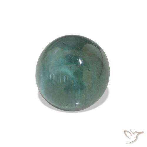 1.54 ct Turquoise Tourmaline Stone, Natural Tourmaline in Round Cabochon Shape for Sale