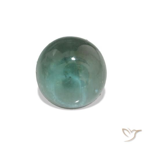 1.17 ct Turquoise Tourmaline Gemstone, Tourmaline Gem in Round Cabochon Shape for Sale.