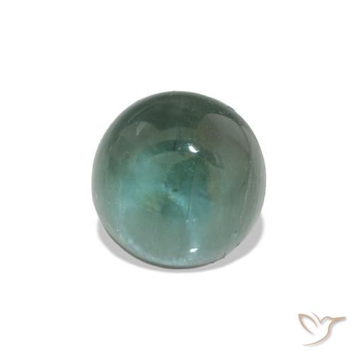 1.17 ct Turquoise Tourmaline Stone, Natural Tourmaline in Round Cabochon Shape for Sale