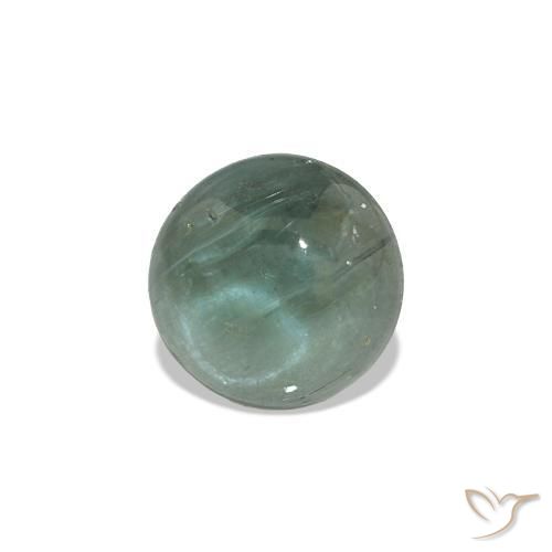 0.81 ct Green Tourmaline Stone, Natural Tourmaline in Round Cabochon Shape for Sale