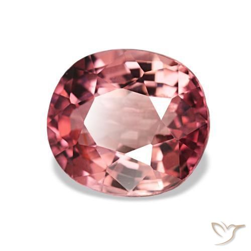 1.43 ct Pink Tourmaline Stone, Natural Tourmaline in Oval Facet Shape for Sale
