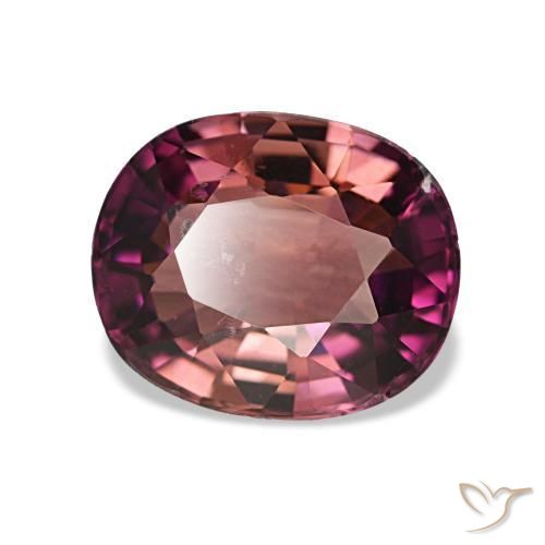 1.87 ct Purple Tourmaline Stone, Natural Tourmaline in Oval Facet Shape for Sale