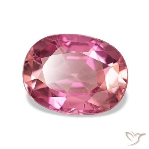 1.58 ct Pink Tourmaline Stone, Natural Tourmaline in Oval Facet Shape for Sale