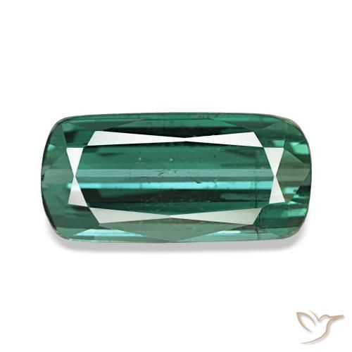 1.88 ct Green Tourmaline Gemstone, Tourmaline Gem in Cushion-Cut Shape for Sale.