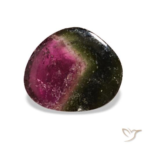 2.33 ct Multicolor Tourmaline Gemstone, Tourmaline Gem in Trillion Cabochon Shape for Sale.