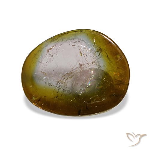 3.48 ct Multicolor Tourmaline Gemstone, Tourmaline Gem in Fancy Cabochon Shape for Sale.
