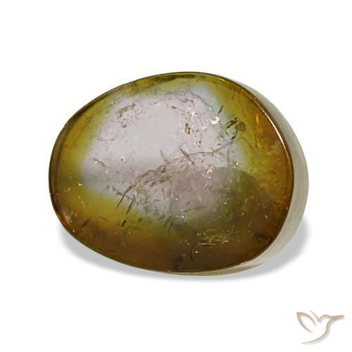 3.48 ct Multicolor Tourmaline Stone, Natural Tourmaline in Fancy Cabochon Shape for Sale