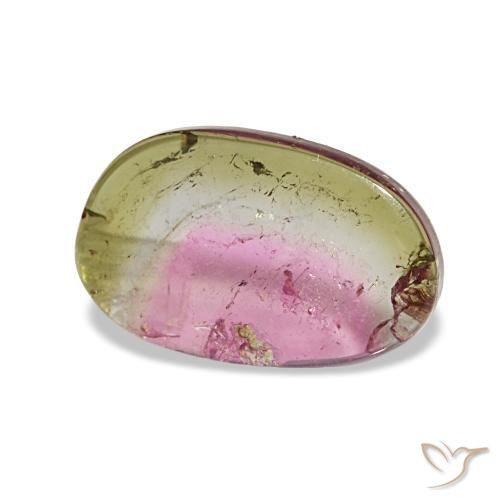 1.66 ct Multicolor Tourmaline Stone, Natural Tourmaline in Fancy Cabochon Shape for Sale