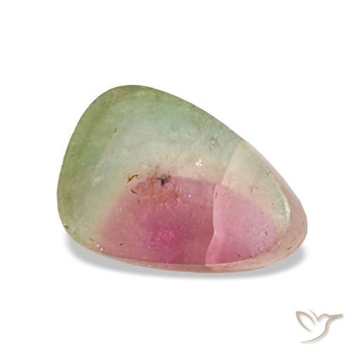 2.56 ct Multicolor Tourmaline Stone, Natural Tourmaline in Trillion Cabochon Shape for Sale