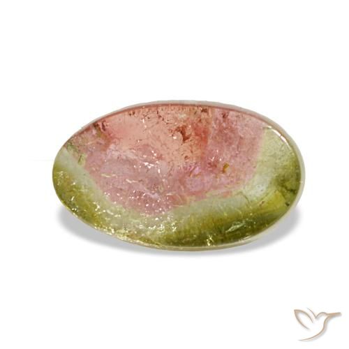 1.74 ct Multicolor Tourmaline Gemstone, Tourmaline Gem in Oval Cabochon Shape for Sale.