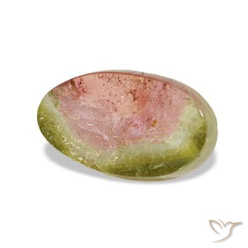 1.74 ct Multicolor Tourmaline Stone, Natural Tourmaline in Oval Cabochon Shape for Sale