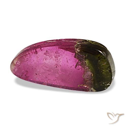 4.39 ct Multicolor Tourmaline Stone, Natural Tourmaline in Fancy Cabochon Shape for Sale