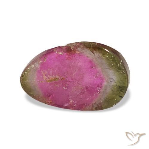 2.98 ct Multicolor Tourmaline Stone, Natural Tourmaline in Fancy Cabochon Shape for Sale