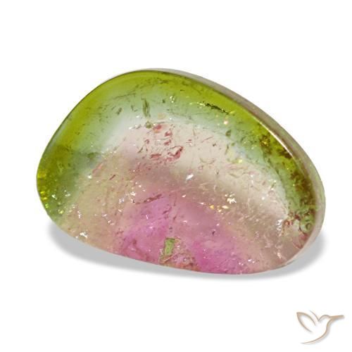 1.75 ct Multicolor Tourmaline Stone, Natural Tourmaline in Fancy Cabochon Shape for Sale