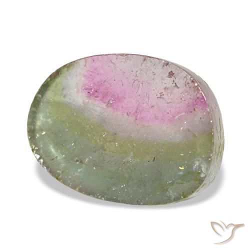 2.46 ct Multicolor Tourmaline Stone, Natural Tourmaline in Fancy Cabochon Shape for Sale
