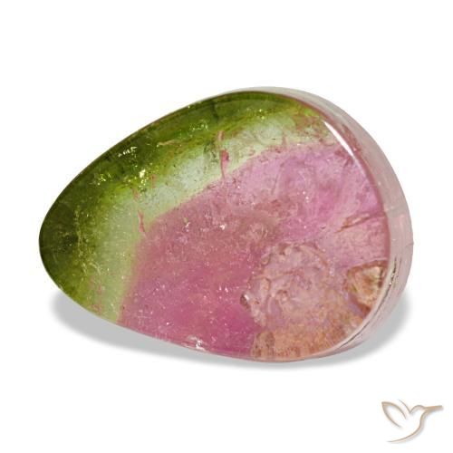2.92 ct Multicolor Tourmaline Stone, Natural Tourmaline in Fancy Cabochon Shape for Sale