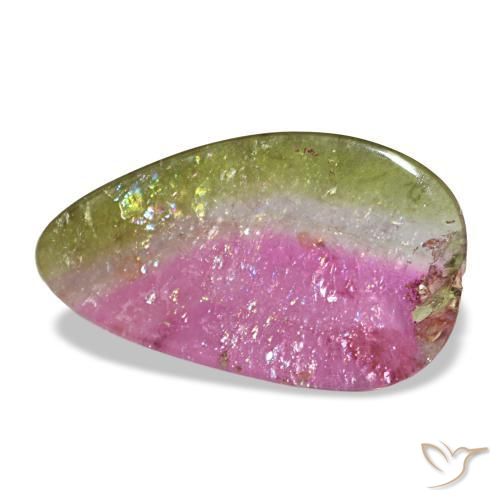 1.72 ct Multicolor Tourmaline Stone, Natural Tourmaline in Fancy Cabochon Shape for Sale