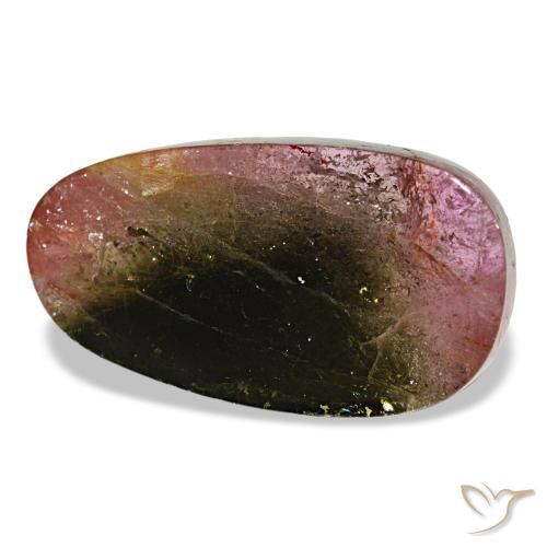 7.12 ct Multicolor Tourmaline Stone, Natural Tourmaline in Fancy Cabochon Shape for Sale