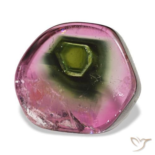 4.77 ct Multicolor Tourmaline Stone, Natural Tourmaline in Fancy Cabochon Shape for Sale
