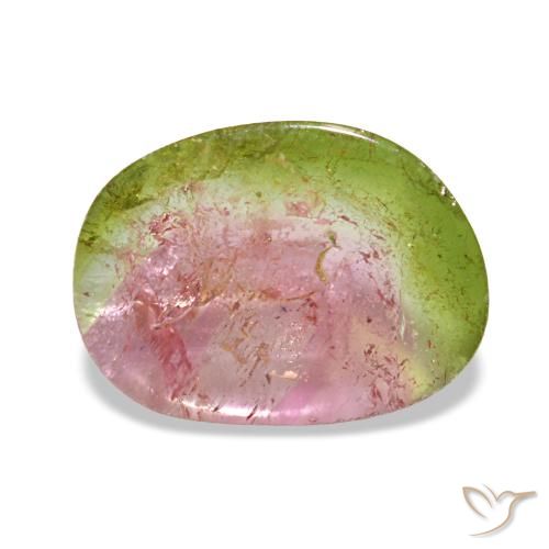 1.72 ct Multicolor Tourmaline Gemstone, Tourmaline Gem in Fancy Cabochon Shape for Sale.