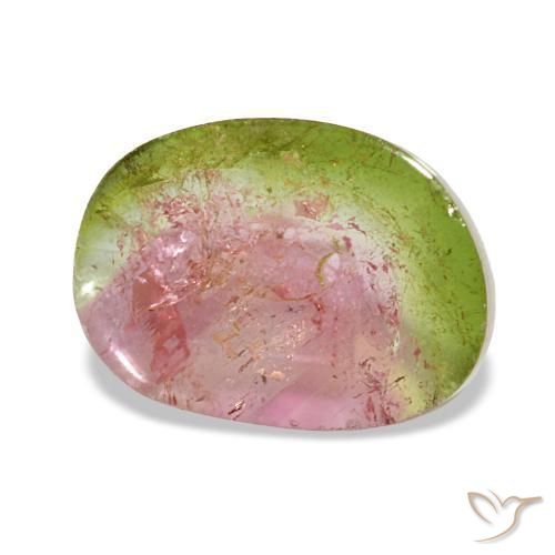 1.72 ct Multicolor Tourmaline Stone, Natural Tourmaline in Fancy Cabochon Shape for Sale