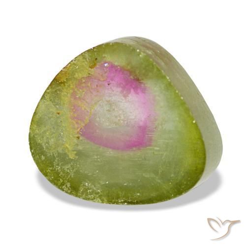2.97 ct Multicolor Tourmaline Stone, Natural Tourmaline in Trillion Cabochon Shape for Sale