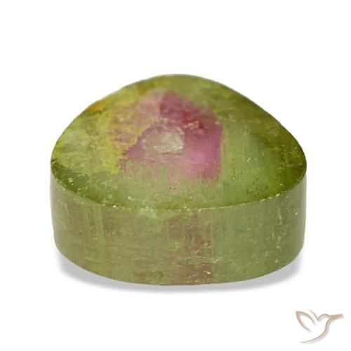 Tourmaline Gemstone in 9.1 x 8 mm Size for Sale, Tourmaline Stone in Watermelon Color