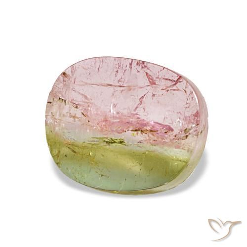 2.52 ct Multicolor Tourmaline Stone, Natural Tourmaline in Fancy Cabochon Shape for Sale