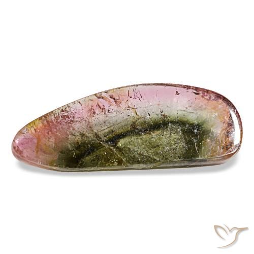 10.58 ct Multicolor Tourmaline Gemstone, Tourmaline Gem in Fancy Cabochon Shape for Sale.