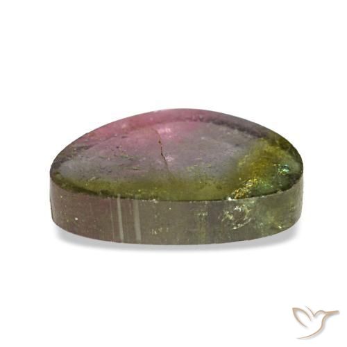 Tourmaline Gemstone in 11.2 x 8.1 mm Size for Sale, Tourmaline Stone in Watermelon Color