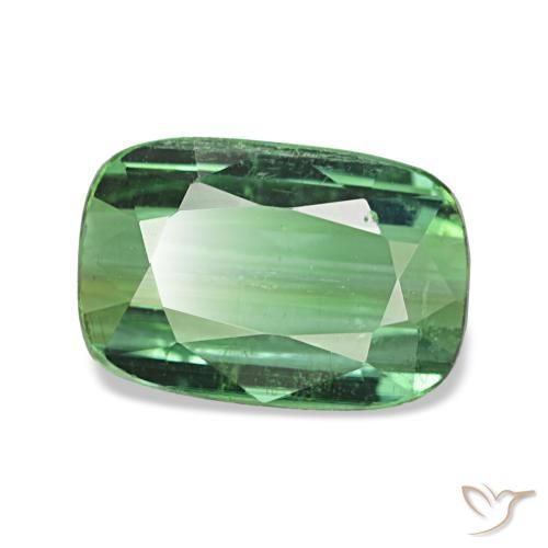 1.53 ct Green Tourmaline Stone, Natural Tourmaline in Cushion-Cut Shape for Sale