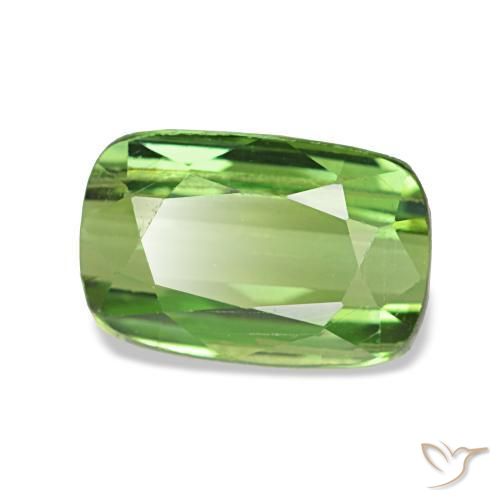 1.56 ct Green Tourmaline Stone, Natural Tourmaline in Cushion-Cut Shape for Sale